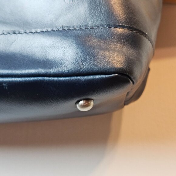 Patricia Nash Mallory Leather Tote Caribbean Blue, "Vintage Leather", NWT - Picture 4 of 12